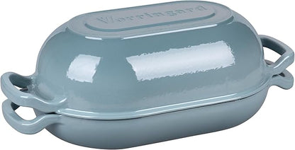 VORRINGARD Enameled Cast Iron Sourdough Bread Oven, Dutch Oven, Loaf Cast Iron Bread Pan for Homemade Bread Baking, Meatloaf Pan with Lid, 5QT, Sea Salt - Image 6