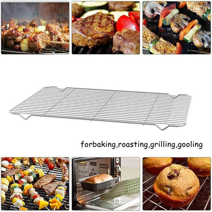 Stainless Steel Cooling Racks, Set of 3, 8.6L x 6.2W x 0.5H Inch, Wire Racks for Cooking, Baking, Roasting, Grilling, Dishwasher Safe
