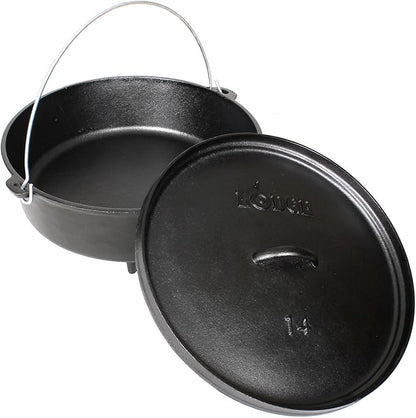 Lodge 6 Quart Pre-Seasoned Cast Iron Camp Dutch Oven with Lid - Dual Handles - Use in the Oven, on the Stove, on the Grill or over the Campfire - Black - Image 3