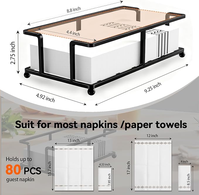 Bathroom Napkin Holder Bathroom Paper Towel Holder Bathroom Guest Towel Holder Tray for Bathroom Napkin Holder Guest Towels Disposable, Bathroom, Kitchen Dinning Table