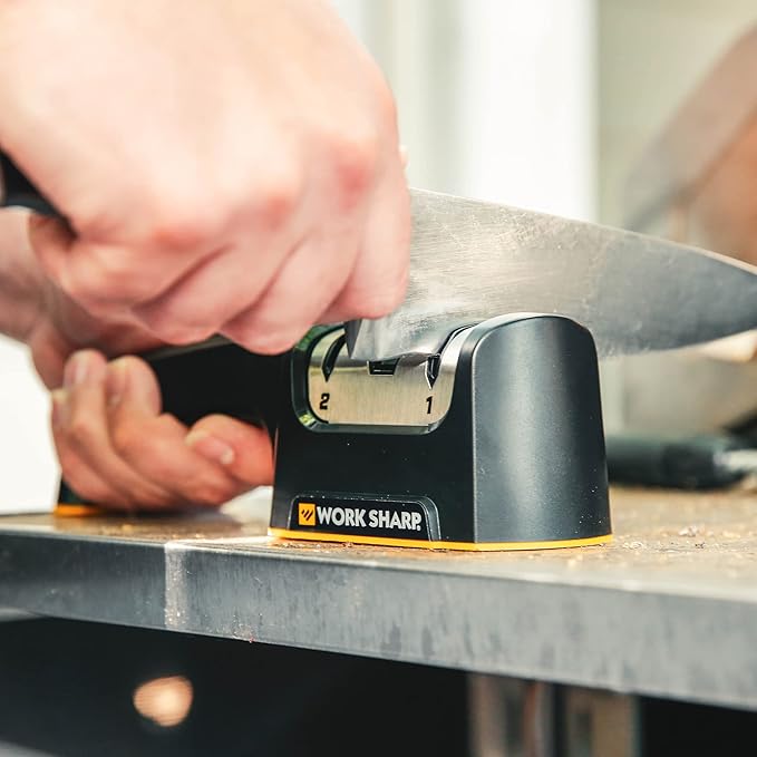 Work Sharp Pull Through Kitchen Knife Sharpener - Compact - Chef, Scissor, Paring, & Serrated Knives - Image 7