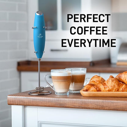 Zulay Kitchen Whisk Milk Frother with 4 Duracell Batteries - Powerful Handheld Foam Maker for Coffee, Lattes, Matcha, Hot Chocolate & Cappuccinos - Whip Creamy Froth in Seconds - Image 6