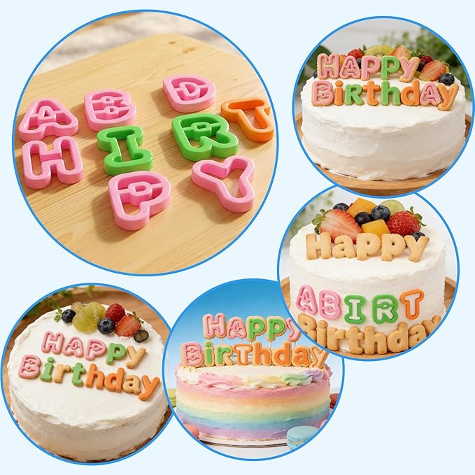 41PCS Alphabet Playdough Cutters with Mathematical Symbols & Numbers - Colorful Alphabet Cookie Cutters, Durable Fondant Letter Mold for Learning Letters Number Counting, Crafting,for 18+Ages