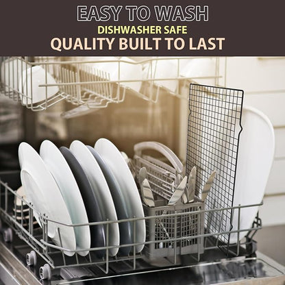 BRIOUT Cooling Rack for Baking, 16x10 Inches Baking Rack, Thick Wire Cookie Rack for Cooking, Roasting, Grilling, Drying, Oven Safe, Fits Half Sheet Pan, Black - Image 5