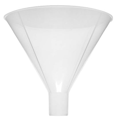 EISCO Powder Funnel, 6" (150mm) Diameter - Polypropylene Plastic - Parallel Stem - Resistant to Acids & Alkalis - Great for Laboratory, Classroom or Home Use by EiscoLabs