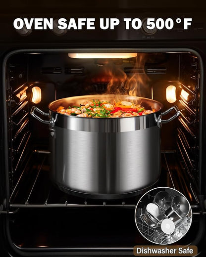 Cooks Standard Stockpots Stainless Steel, 20 Quart Professional Grade Stock Pot with Lid, Silver - Image 7