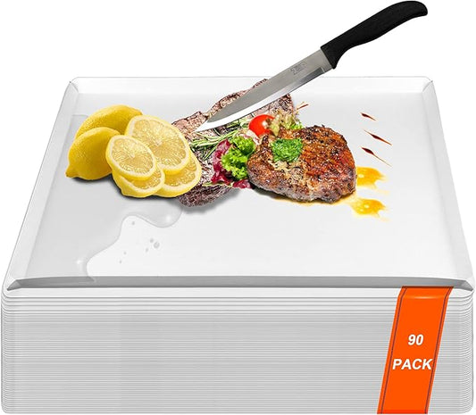 ZVP Disposable Cutting Boards, Collapsible Cutting Board Sheet, Plastic Cutting Board for Kitchen, Flexible Cutting Mats for Commercial Use, 17 x 12 In, 90 Count by ZVP