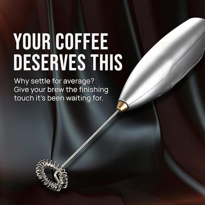 Zulay Kitchen Executive Series Luxury Gift Milk Frother with 4 Duracell Batteries – Handheld Electric Foam Maker for Coffee, Lattes & Hot Chocolate – Deluxe Finish, Ultimate Gift for Coffee Lovers - Image 9