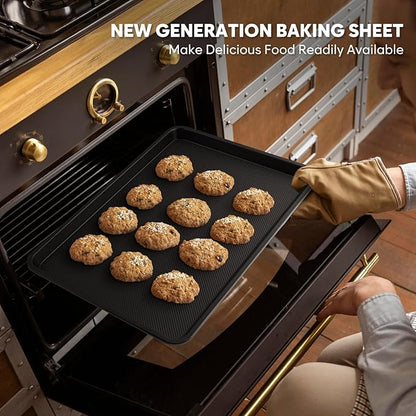 Half Sheet Pan 17.3” x 13.1”, Cookie Sheets for Baking 0.8mm Thick Non Stick Baking Sheets for Oven Heavy Duty Baking Trays - Image 8