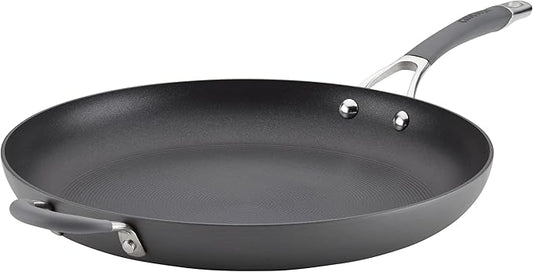Circulon - 83906 Circulon Radiance Hard Anodized Nonstick Frying Pan / Fry Pan / Hard Anodized Skillet with Helper Handle - 14 Inch, Gray by Circulon