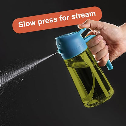 CXINYI - 16oz/470ml Olive Oil Dispenser for Kitchen with Stickers - 2 in 1 Olive Oil Sprayer for Cooking, Air Fryer, and Salad, Black&Blue (Light-Proof Kitchen Gadget) - Image 5