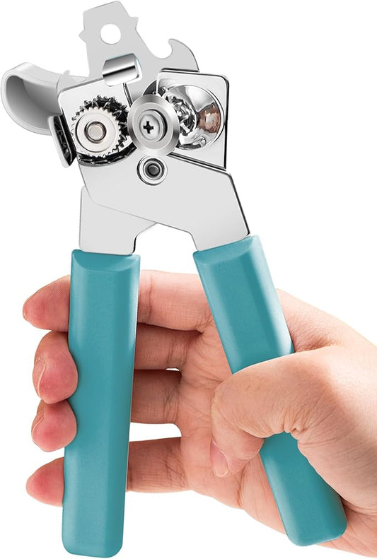 Can Opener Manual, COKORA Can Openers Hand Held with Comfort Anti-Slip Handles, Heavy Duty Stainless Steel Can Opener Smooth Edge and Bottle Openers, Easy Turn Can Openers for Seniors, Kitchen, Green by Unknown