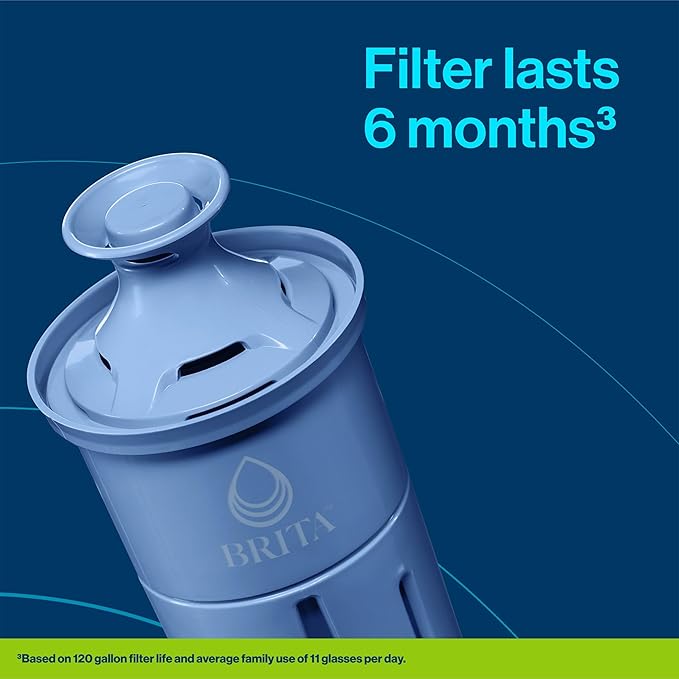 Brita Water Pitcher, Everyday Elite Filter, Removes 99% of Lead, Includes 1 Filter, 10-Cup Capacity, White - Image 4