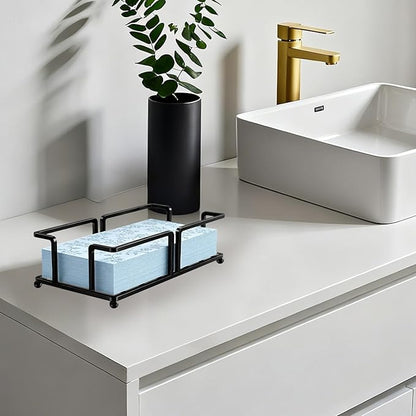Bathroom Napkin Holder Bathroom Paper Towel Holder Bathroom Guest Towel Holder Tray for Bathroom Napkin Holder Guest Towels Disposable, Bathroom, Kitchen Dinning Table.Black