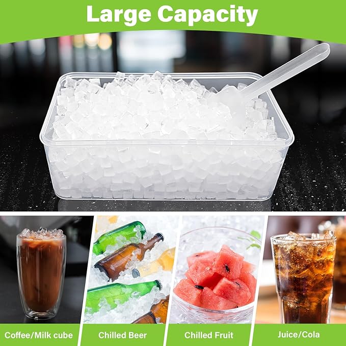 Mini Ice Cube Tray for Freezer: FDDBI Small Ice Trays for Freezer with Bin - 117×4PCS Easy Release Nugget Ice Tray - Crushed Ice Tray with Container - Image 6