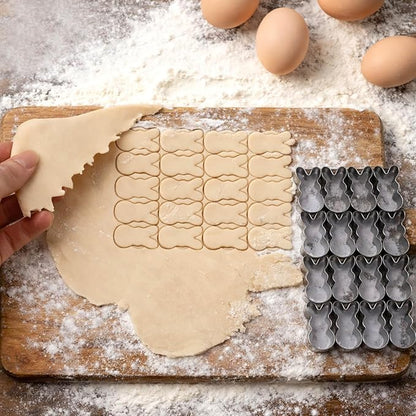 AIERSA Mini Bunny Cookie Cutter,Small Easter Cookie Cutters,1.2 Inch Tiny Rabbit Shaped Cracker Cutter,20 Cavity Metal Stainless Steel Easter Cracker Cutters