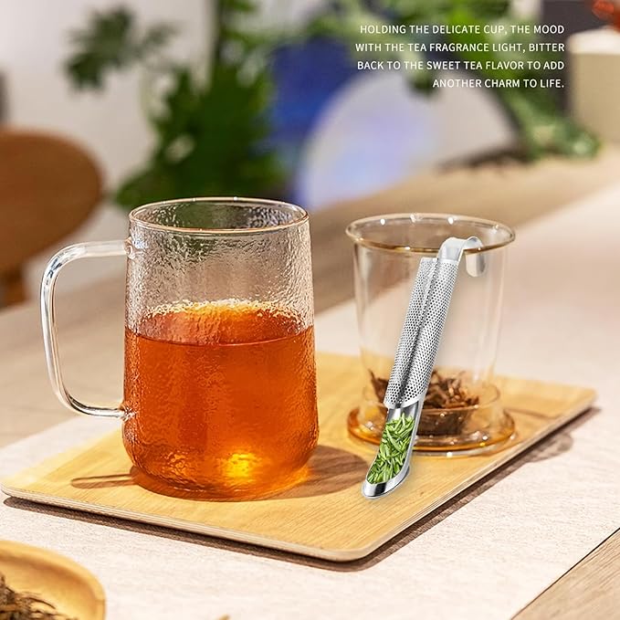 2 Pack Tea Infusers, Extra Fine Mesh Tea Strainer for Loose Tea, Stainless Steel Long Handle Tea Steeper Diffuser for Leaf Tea, Coffee, Spices, Seasonings - Image 3