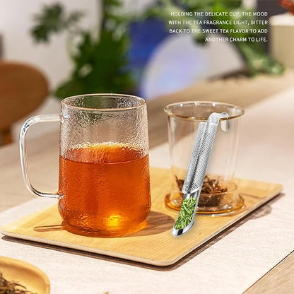 2 Pack Tea Infusers, Extra Fine Mesh Tea Strainer for Loose Tea, Stainless Steel Long Handle Tea Steeper Diffuser for Leaf Tea, Coffee, Spices, Seasonings - Image 3
