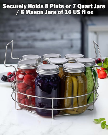 Cook N Home Water Bath Canner with Jar Rack & Glass Lid, Professional Stainless Steel Canning Pot 20 Quart, with Stay-Cool Handles, Multiuse Pot, Induction Capable - Image 6