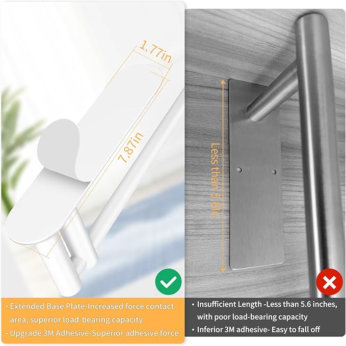 Paper Towel Holder Under Cabinet, 13Inch Self-Adhesive or Wall Paper Towel Holder for Kitchen, Bathroom, RV, White - Image 3