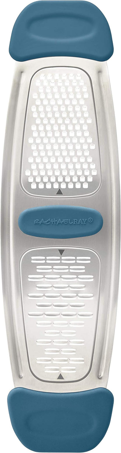 Rachael Ray Multi Stainless Steel Grater, Marine Blue, Small - Image 4