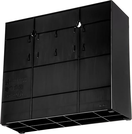 San Jamar Portion Cup and Lid Organizer Fits 2-3" Cups and Lids with Removable Dividers for Kitchen, Restaurant, and Fast Food, Plastic, 10 x 11.5 x 3.75 Inches, Black - Image 6