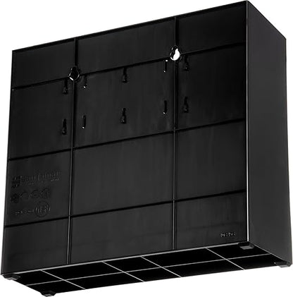San Jamar Portion Cup and Lid Organizer Fits 2-3" Cups and Lids with Removable Dividers for Kitchen, Restaurant, and Fast Food, Plastic, 10 x 11.5 x 3.75 Inches, Black - Image 6