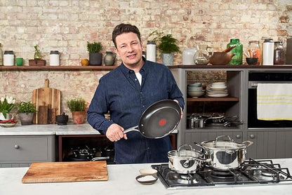 T-Fal Jamie Oliver Cooks Direct, Stainless Steel Non-stick Frying Pan 3 Pcs Set (20/24/28cm) (8/9/11 Inches) with Induction - Image 4