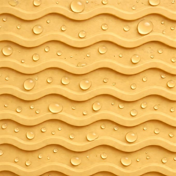 Silicone Drying Mat 16 × 12 – Yellow Tan Non-Slip Sink Mat for Kitchen Counter, Heat-Resistant Food-Grade Dish Pad, Easy-Clean Multipurpose Drawer Liner (Yellow Tan, 16" x 12")