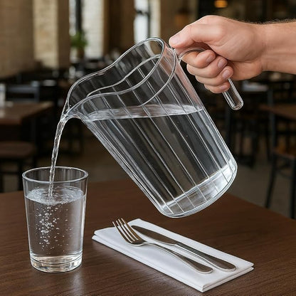 DecorRack 24 Pack - 75 oz Polycarbonate Plastic Pitcher Beverage Dispenser with Pour Spout Shatterproof Catering and Restaurant Serveware for Cold Drinks, Water, Lemonade, Beer, and Sangria (24 Pack) - Image 5