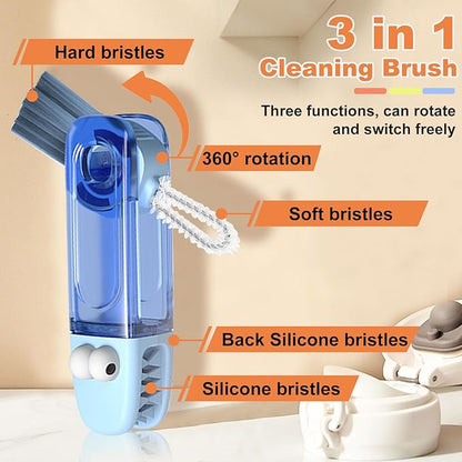 3 in 1 Cup Lid Cleaning Brush Set 6 Pcs, Gap Cleaner Brushs - Home Kitchen Multifunctional Bottle Cleaning Brush Set, Portable Travel Bottle Lid Cleaner Tools