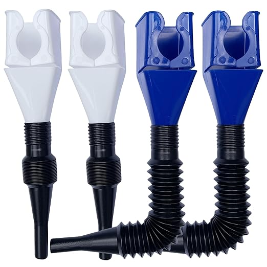 4PCS Funnels for Automotive Use,Retractable Auto Fuel Funnel for Oil Change,Filling Water,Gasoline,Coolant in Cars by LSDWL
