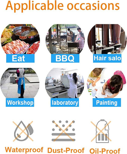 Disposable Aprons (50 Count), Plastic apron for Painting Party, Cooking, Housework, Picnic etc. - Image 3