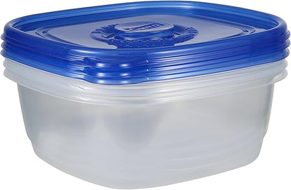Glad GladWare XL Square Food Storage Containers with Lock Tight Lids, BPA-Free Family Size Plastic Containers for Leftovers, Meal Prep, and Freezer Storage, Dishwasher Safe, 104 Oz, 3 Count - 3 Pack - Image 5