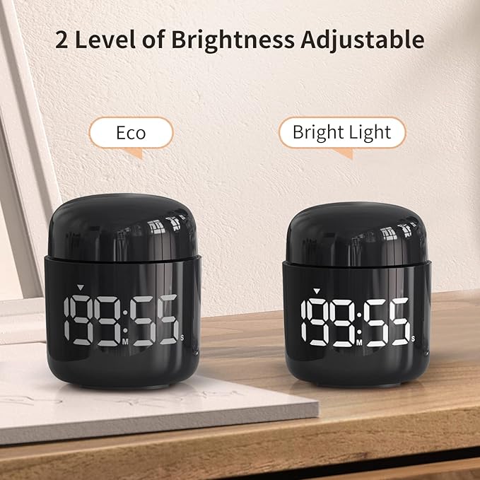 Digital Kitchen Timer,Countdown Countup Timer with Large LED Display Volume Adjustment,Timer for Cooking, Classroom Time for Kids and Teachers. (Black) - Image 3