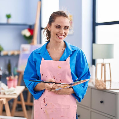 15 Pcs Adult Aprons Bulk with Pockets Adjustable Bib Chef Apron for Women Men Painting Cooking Crafting (S/L) - Image 6