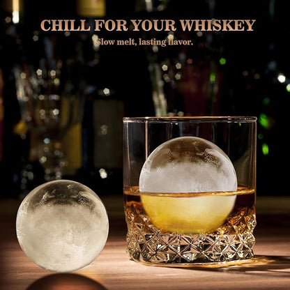 Whiskey Ice Cubes Mold 2 Pack - Round Ice Cube Mold & Ice Ball Maker Set with Storage Bin, Ice Cube Trays with Lid, Tongs for Bourbon & Cocktails, Gifts for Whiskey Lover - Image 7