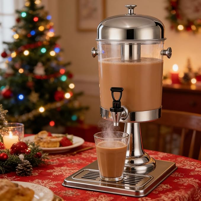 2.2 Gallon Iced Beverage Drink Dispenser, Stainless Steel Water Jar with Stand, Iced Beverage Drink Dispenser for Parties, Commercial Hot Cold Juice, Hot & Cold Drinks - Image 7