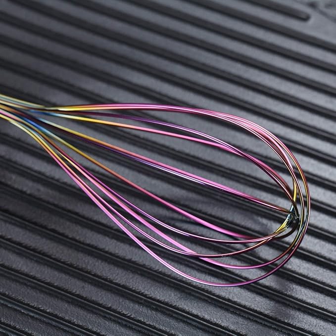 Berglander Colorful Whisks Set - Stainless Steel 8" Gold, 10" Rose Gold, 12" Rainbow Wire Whisks for Cooking - Image 7