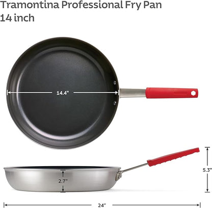 Tramontina Professional 14-Inch Ceramic Non Stick Extra Large Frying Pan, Heavy-Gauge Aluminum Skillet with Ceramic Nonstick Coating, Dishwasher and Oven Safe, Black - Image 5