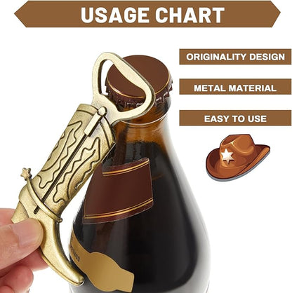 Hortsun 36 Sets Cowboy Boot Bottle Openers Baby Shower Bottle Opener Favors for Guest Party Bottles Opener Gifts Bulk for Baby Shower Wedding Birthday Party Favor Decoration Supplies(Bronze)
