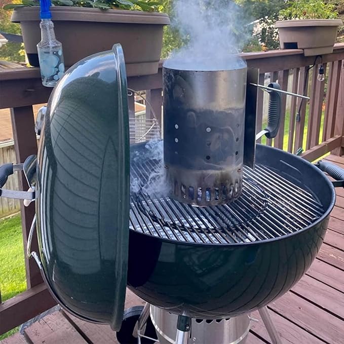 GRISUN Grill Lid Holder for Weber Charcoal Kettle Grill 22.5 Inch, 18.5 Inch, Stainless Steel Slide a Side Lid Prop, Charcoal Kettle Accessories, BBQ Accessory for Weber Kettle