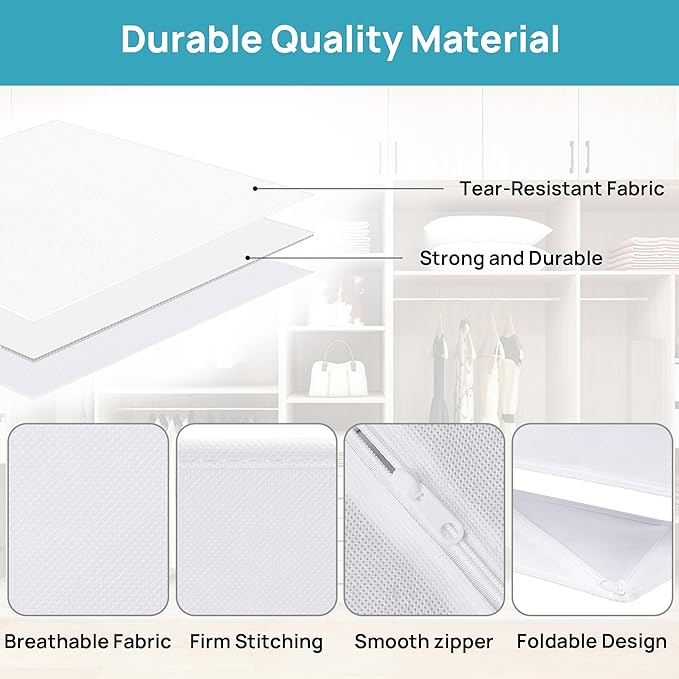Vtopmart 12 Pack Baby Clothes Organizer, Dresser Drawer Organizer for Baby Clothing, Foldable Fabric Closet Drawer Storage Bins, Nursery Dresser Dividers for Bra, Socks, Ties, Scarf - Image 7