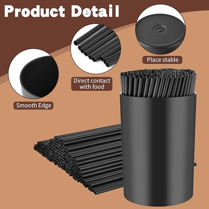 200 Pcs Black Coffee Stirrer and Holder Set Coffee Stir Sticks Coffee Stirrers Plastic Coffee Stir Stick Holder Black for Mixing Coffee Milk Cocktail Drinks Coffee Home Kitchen Party Supplies - Image 3