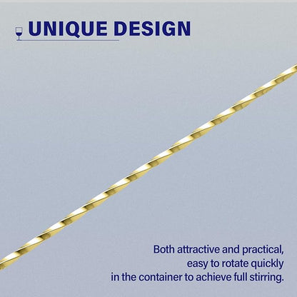 BRIOUT 2 Pcs Bar Spoon, 12 Inches Long Handle Drink Stirrer, Stainless Steel Bar Cocktail Mixing Spoons with Round Base for Stirring, Gold - Image 4