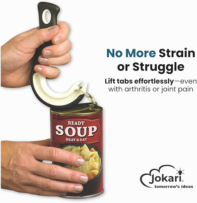 Ultimate Easy Open Ring Pull Can Opener 3 Pack by Jokari. Durable Non Slip Rubber Grip Makes Opening Aluminum Container Tabs Simple. Perfect for Protecting Nails and Folks with Joint Pain or Arthritis - Image 2