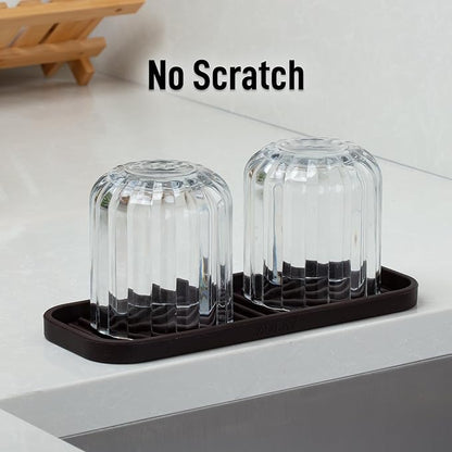 Zulay Kitchen (9x3.5 Silicone Sponge Holder for Kitchen Sink - Flexible Multipurpose Soap Tray Sponge Holder - Sink Organizer Tray for, Bathroom, Makeup, Trinkets & More (Chocolate) - Image 7