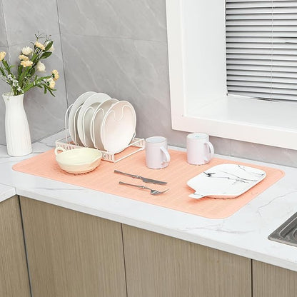 MicoYang Silicone Dish Drying Mat for Multiple Usage,Easy clean,Eco-friendly,Heat-resistant Silicone Mat for Kitchen Counter or Sink,Refrigerator or Drawer Liner Pink 5XL 36inches x 18inches - Image 6