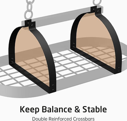 KES Ceiling Pot Rack 34-Inch Hanging Pot Rack for Kitchen Oval Pot and Pan Rack Matte Black Pot Hanger with 20 S Hooks (For 16" and 24" Joist), KUR221S85-BK - Image 4