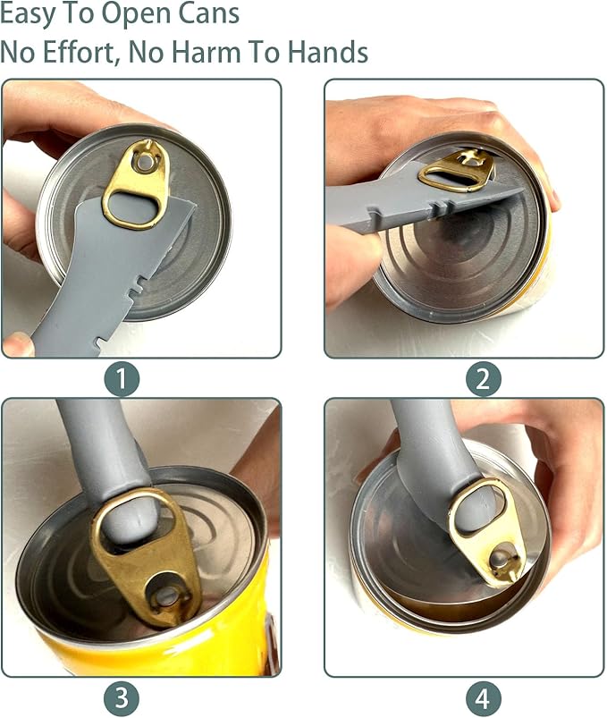 Cat Dog Food Can Lids Spoons，Silicone Pet Food Can Lids with Multi-Function Cat Food Spoon and Opener Cute Paw Shape Opener Spatula Wet Food Spoon for Cats and Dogs (Gray)